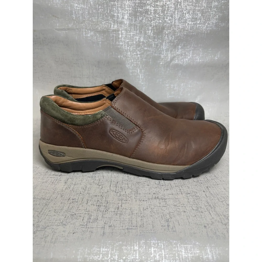 Keen Austin Slip On Brown Leather Loafers Shoes Mens 11.5 Comfort Y2k Classic